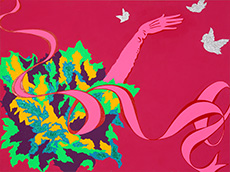Valerie Gladwin Montgomery - 'Pink Think': Click for a larger image of this painting