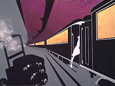 Valerie Gladwin Montgomery - 'Night Train': Click for a larger image of this painting